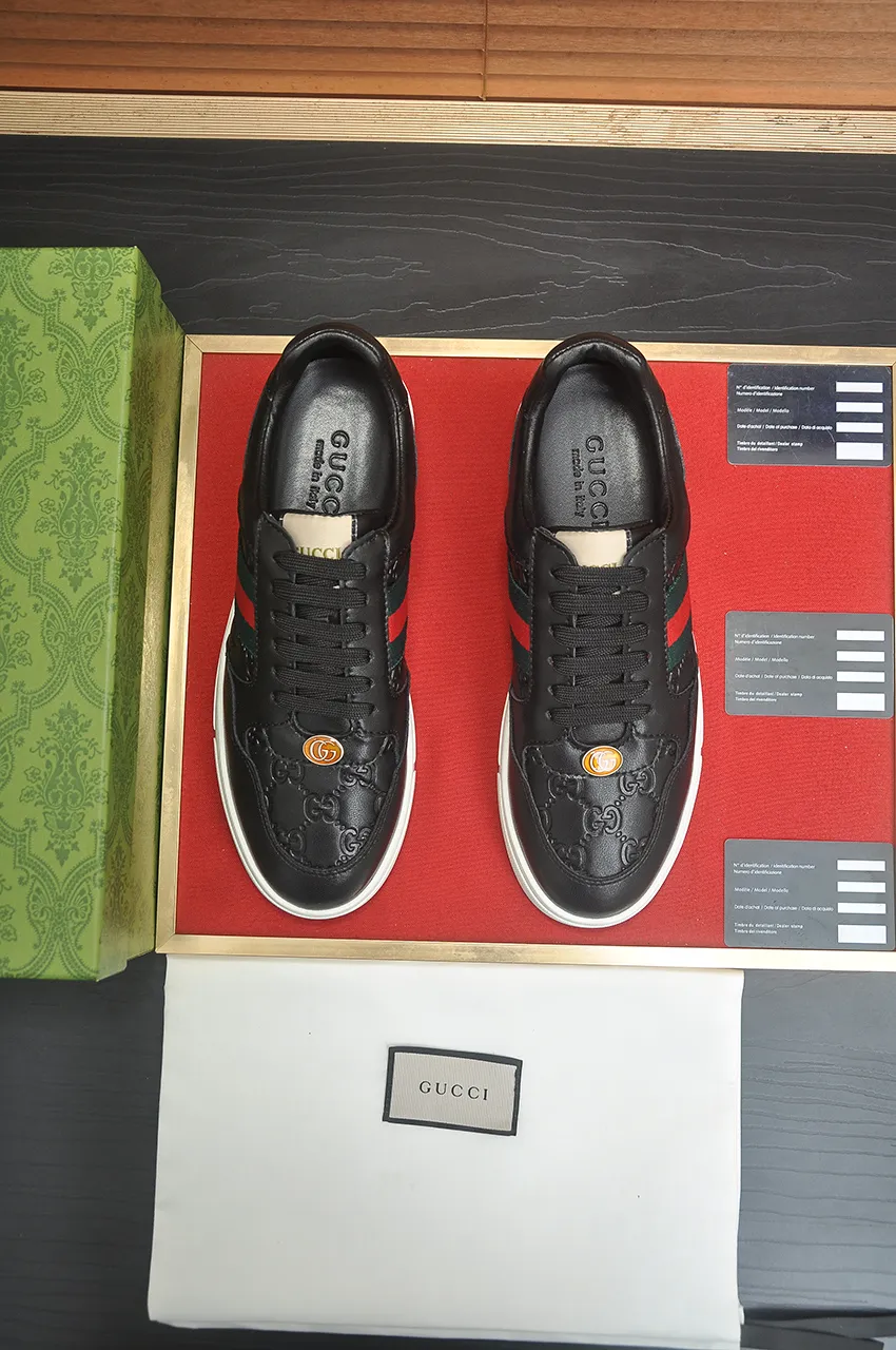 Men's men's shoes💰420💶[GUCCI Gucci] official website 1:1 men's sports shoes are now on the market, using original Gucci fabric + gluten lining, plus the official website original 1:1 comfortable outsole. Fashionable and versatile, super comfortable and breathable. 5 colors available, standard shoe size 38/45 (custom-made sizes 45 are non-refundable)